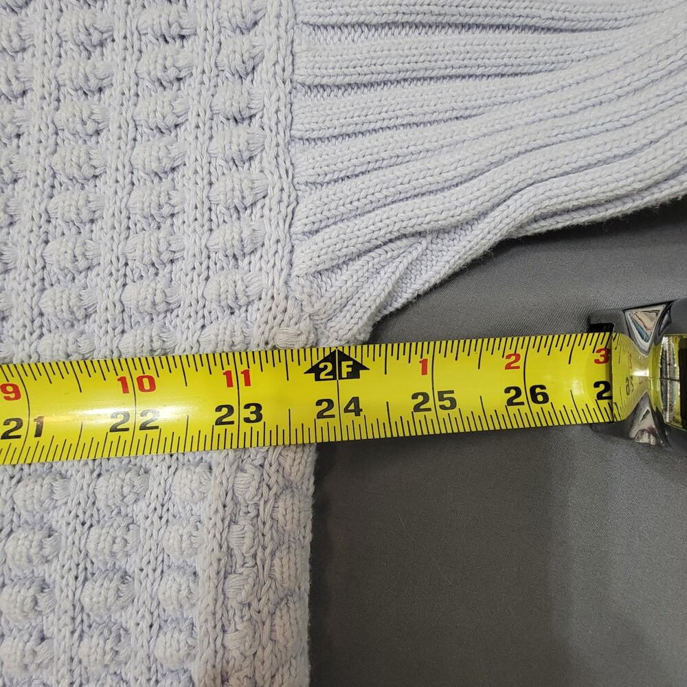 French Connection White Textured Cotton Funnel Neck Ribbed Knit Sweater - Picture 6 of 10